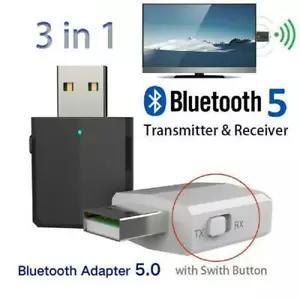 [10917 sold]3 in 1 USB Bluetooth 5.0 Audio Transmitter/Receiver Adapter For TV/PC/Car Grace