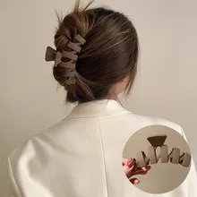 [15173 sold]:2022 Large Ponytail Shark Hair Clip For Women Korean Claw Clip Thick Hair Soild Color Crab Hair Clip Barrettes крабик для волос