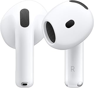 Apple AirPods 4 Wireless Earbuds, Bluetooth Headphones, with Active Noise Cancellation, Adaptive Audio, Transparency Mode, Personalized Spatial Audio, USB-C Charging Case, Wireless Char