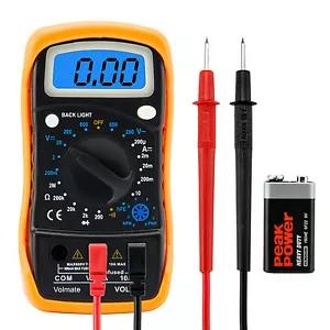 [60466 sold]Digital Voltmeter Ammeter Ohmmeter Multimeter Volt AC DC Tester Meter US Seller