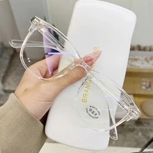 [16974 sold]:Transparent Computer Glasses Frame Women Men Anti Blue Light Round Eyewear Blocking Glasses Optical Spectacle Eyeglass