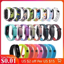 [8003 sold]:Strap For Xiaomi Mi Band 6 5 4 3 Silicone Wristband Bracelet Replacement Strap For MiBand 6 4 3 Colorful Wriststrap Bracelet 5 4