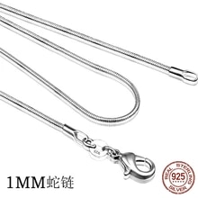 [6215 sold]:925 sterling silver necklace women, silver fashion jewelry Snake Chain 1mm Necklace 16 18 20 22 24"