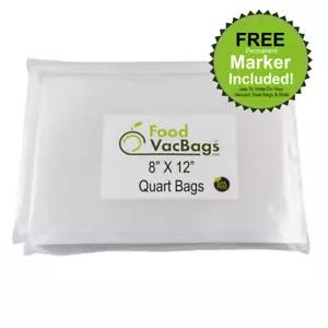 [12410 sold]100 Quart 8x12 FoodVacBags Honeycomb Embossed Vacuum Sealer Bags for FoodSaver