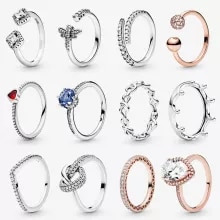 [6996 sold]:925 Sterling Silver Rings For Women Original Crown Heart Wishbone Engagement Wedding Rose Gold Crystal Ring Luxury Jewelry