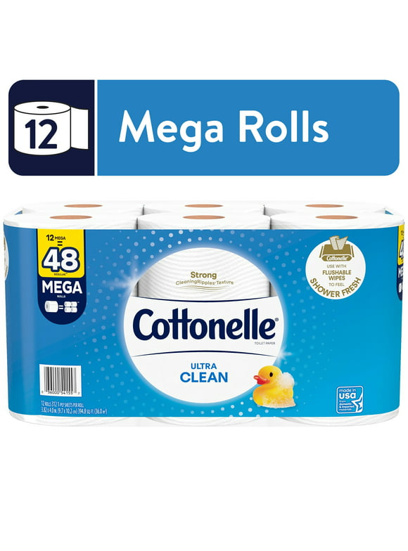 #76 | Cottonelle Ultra Clean Toilet Paper, 12 Mega Rolls