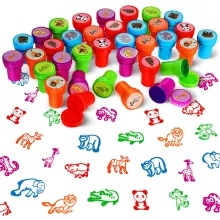 [5034 sold]:10pcs Assorted Stamps for Kids Self-ink Stamps Children Toy Stamps Smiley Face Seal Scrapbooking DIY Painting Photo Album Decor