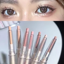 [8958 sold]:Diamond Eyes Pencil Shiny Glitter Eyeshadow Pen Eyeliner Pearlescent Matte Highlight Pen Brighten Silkworm Makeup Tool Cosmetics