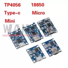 [8623 sold]:1PCS 5V 1A Micro/Type-c/Mini 18650 TP4056 Lithium Battery Charger Module Charging Board With Protection Dual Functions Li-ion