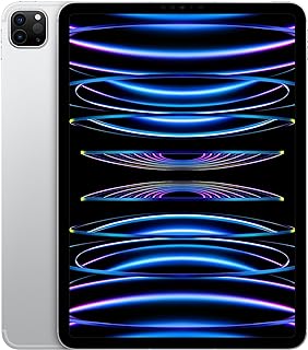 Apple iPad Pro 11-inch (4th Generation): with M2 chip, Liquid Retina Display, 2TB, Wi-Fi 6E + 5G Cellular, 12MP front/12MP and 10MP Back Cameras, Face ID, All-Day Battery Life – Silver