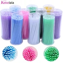 [11459 sold]:Kekelala 100PCS/Bottle Eyelash Extension Cleaning Swabs Lash Lift Glue Remover Applicators Microblade Makeup Micro Brushes Tool