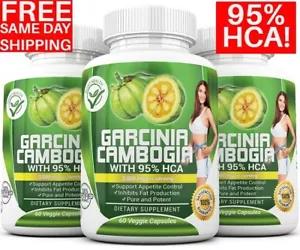 [28378 sold]3 x BOTTLES 180 Capsules 3000mg Daily GARCINIA CAMBOGIA HCA 95% Weight Loss Diet