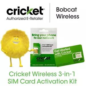 [11437 sold]NEW Cricket Wireless Prepaid Service Tri-Cut SIM Card Kit Limited Time Offer