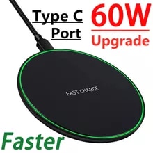 [24726 sold]:60W Wireless Charger Pad for iPhone 14 13 12 11 Pro Max X Samsung Xiaomi Phone Chargers Induction Fast Charging Dock Station