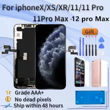 [5447 sold]:OLED Display For iPhone X XR XS 11 12 11 pro Max TFT Screen Replacement For iphone xs max 11 pro LCD Display,3D Touch True Tone