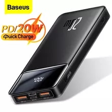 [8091 sold]:Baseus Power Bank 20000mAh Portable Charger Powerbank 10000mAh External Battery PD 20W Fast Charging For iPhone Xiaomi PoverBank