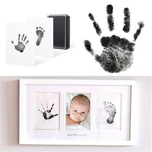 [5875 sold]:Environmental-friendly Baby Care Non-Toxic Baby Handprint Footprint Imprint Kit Baby Souvenirs Casting Newborn Footprint inkpad