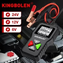 [5816 sold]:KINGBOLEN BM550 Car Battery Tester 6V 12V 24V 100-2000 CCA Battery System Detect Auto Battery Analyzer Car Battery Tool PK KW208