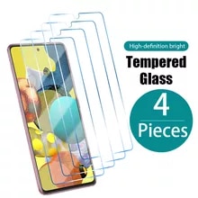 [6359 sold]:4Pcs tempered Glass For Samsung Galaxy A51 A52 A32 A72 A42 A12 A52S 5G Screen protector for Galaxy A21S A71 A31 A41 A70 Glass