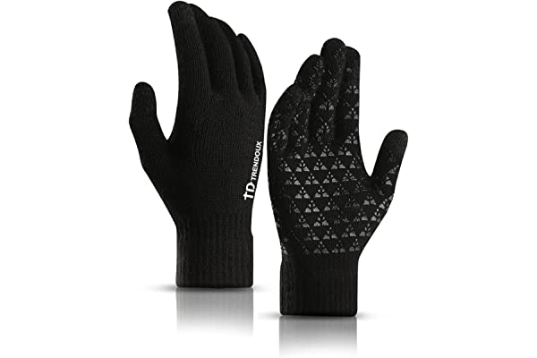 #70 | TRENDOUX Winter Gloves for Men Women - Upgraded Touch Screen Cold Weather Thermal Warm Knit Glove for Running Driving Hiking