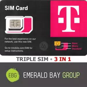 [10660 sold]T-MOBILE Triple SIM Card R15 "3 in 1" NANO • 4G 5G LTE • NEW • USE BY DEC 2024