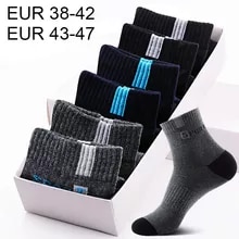 [10196 sold]:5 Pairs High-quality Bamboo Fiber Breathable Deodorant Business Men Tube Socks For Autumn And Spring Summer Plus Size EUR 38-47