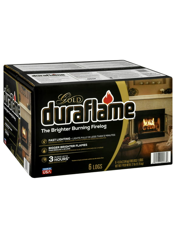 #40 | Duraflame Gold Ultra Premium 4.5lb Firelogs, 6-Pack Case, 3 Hour Burn