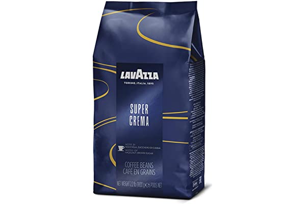 #76 | Lavazza Super Crema Whole Bean Coffee Blend, Medium Espresso Roast,Produced in a nut-free facility center, Mild and creamy with notes of hazelnuts and brown sugar, 2.2LB (Pack of 1)