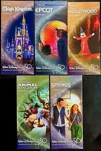 [10949 sold]NEW 2022 Walt Disney World Theme Park Guide Maps 5 Maps + 50th Anniversary Bonus