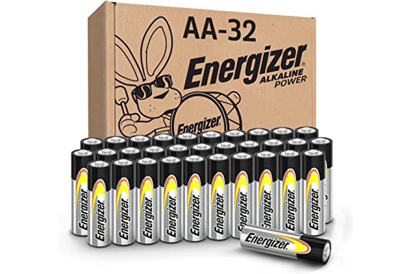 #39 | Energizer AA Batteries, Double A Long-Lasting Alkaline Power Batteries, 32 Count (Pack of 1)