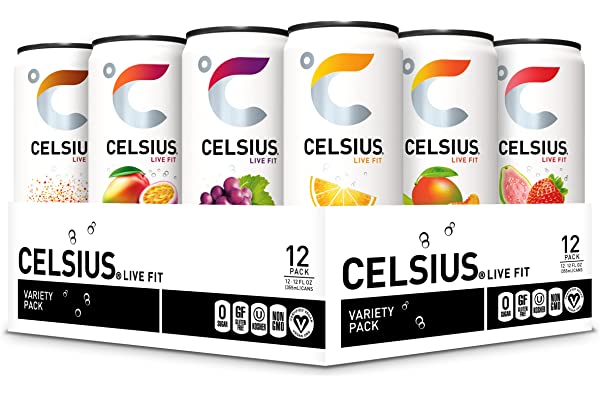 #54 | CELSIUS Official Variety Pack, Functional Essential Energy Drink 12 Fl Oz (Pack of 12)