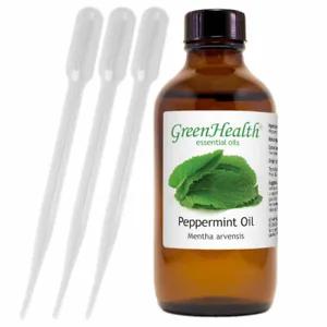 [13339 sold]Peppermint Essential Oil 4 oz Pure Natural with 3 Free Droppers