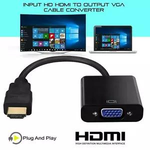 [13234 sold]HDMI Male to VGA Female Video Cable Converter Adapter For PC Monitor 4K 3.0