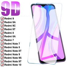 [14150 sold]:9D Full Protective Glass For Xiaomi Redmi 9 9A 9C 9T 8 8A Tempered Screen Protector Redmi Note 7 8 9 10 Pro 8T 9T 9S Glass Film