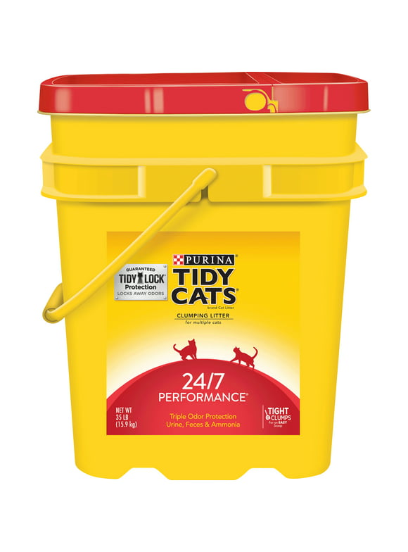 #73 | Purina Tidy Cats Clumping Cat Litter, 24/7 Performance Multi Cat Litter, 35 lb. Pail