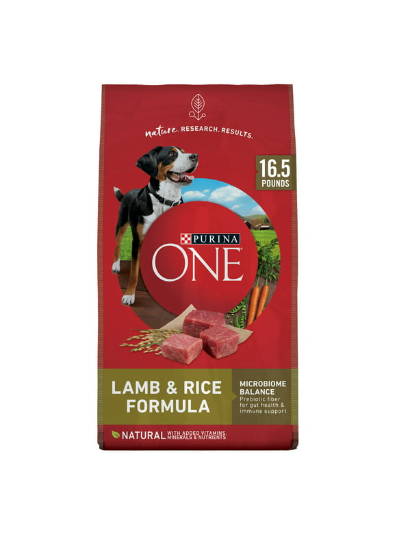 #47 | Purina ONE Natural Dry Dog Food, SmartBlend Lamb & Rice Formula, 16.5 lb. Bag