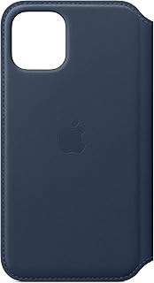 Apple iPhone 11 Pro Deep Sea Blue Leather Folio Case - Slim Fit, Wireless Charging Compatible