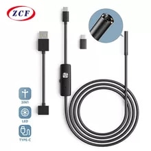 [7254 sold]:5.5MM 7MM Android Endoscope Mini Camera 3IN1 Micro USB Type-c Borescope Waterproof LED Car Inspection for Sumsang HUIWEI PC AN98