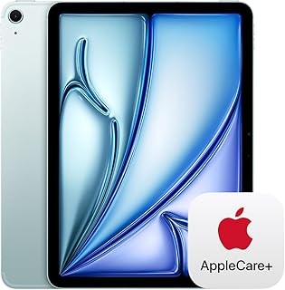 Apple iPad Air 11-inch (M2): Liquid Retina Display, 128GB, Landscape 12MP Front Camera/12MP Back Camera, Wi-Fi 6E + 5G Cellular with eSIM, Touch ID, All-Day Battery — Blue with AppleCar