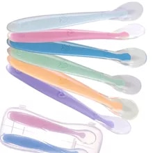 [5191 sold]:Baby Silicone Soft Spoon Training Feeding Spoons for Children kids Infants Temperature Sensing