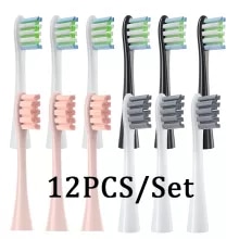 [7393 sold]:12PCS Replacement Brush Heads for Oclean X/ X PRO/ Z1/ F1/ One/ Air 2 /SE Sonic Electric Toothbrush DuPont Soft Bristle Nozzles