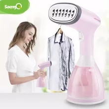 [11698 sold]:saengQ Handheld Garment Steamer 1500W Household Fabric Steam Iron 280ml Mini Portable Vertical Fast-Heat For Clothes Ironing