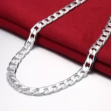 [5014 sold]:Special Offer 925 Sterling Silver Necklace for men's 20/24 Inches Classic 8MM Chain Luxury Jewelry Wedding Christmas gifts