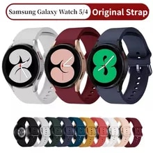 [7351 sold]:20mm Silicone Strap For Samsung Galaxy Watch 5/4 40mm/44mm Original No Gap Bracelet For Galaxy Watch 4 Classic 46mm/42mm Correa