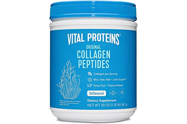 #9 | Vital Proteins Collagen Peptides Powder with Hyaluronic Acid and Vitamin C, Unflavored, 20 oz