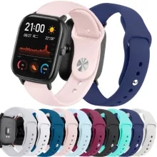 [6046 sold]:20mm/22mm Silicone band For Amazfit GTS 3/2/2e/GTS2 Mini/GTR 42mm/47mm/GTR 3/3 Pro/2/2e Sport Watch Bracelet Amazfit bip strap