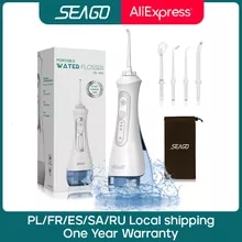 [5115 sold]:SEAGO New Oral Dental Irrigator Portable Water Flosser USB Rechargeable 3 Modes IPX7 200ML Water for Cleaning Teeth SG833