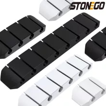 [6679 sold]:STONEGO Cable Organizer Silicone USB Cable Winder Desktop Tidy Management Clips Cable Holder for Mouse Headphone