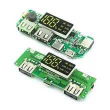 [5089 sold]:LED Dual USB 5V 2.4A Micro/Type-C USB Mobile Power Bank 18650 Charging Module Lithium Battery Charger Board Circuit Protection