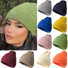 [5061 sold]:New Beanie Winter for Women Men Boys Girls Crochet Skullies Hat Solid Color Unisex Autumn Knitted Beanies Caps Wild Accessories